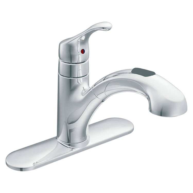 Moen Renzo Single-Handle Pull-Out Kitchen Faucet, Chrome - CA87316C