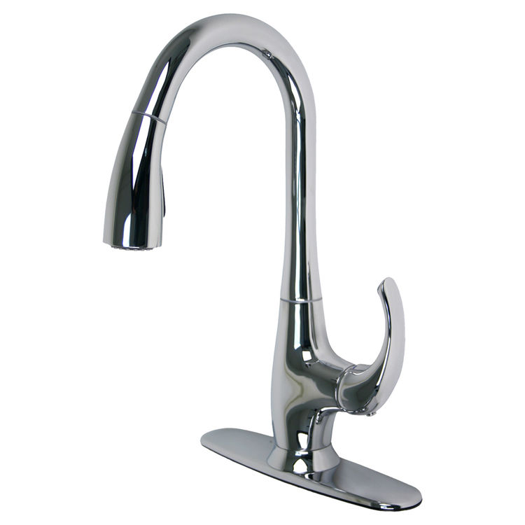 Ultra Faucets Vantage Single Handle Pull-Down Bar/Prep Faucet, Chrome - UF13900