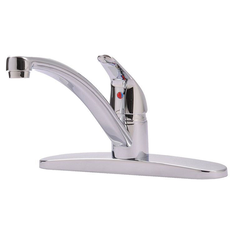Ultra Faucets Classic Single Handle Kitchen Faucet, Chrome - UF10200