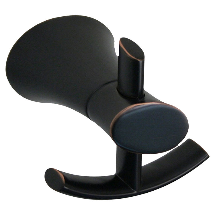 Ultra Faucets Contemporary Double Robe Hook, Metal Constructed, Oil-Rubbed Bronze - UFA51015