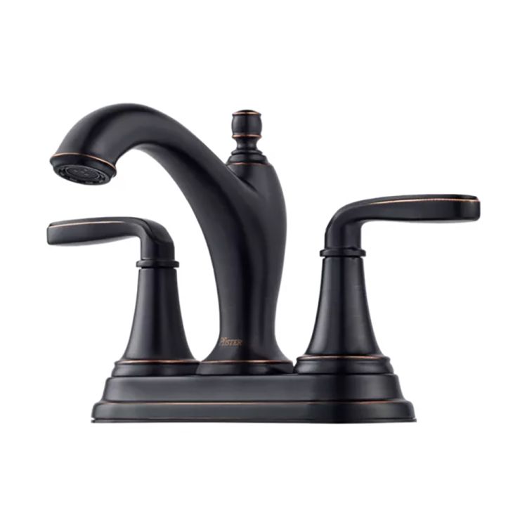 Pfister Northcott Centerset Bathroom Faucet with Metal Pop-Up Drain, Two-Handle, 1.2 GPM, Lever Handle, TiteSeal, Pforever Seal, Tuscan Bronze - LG48-MG0Y