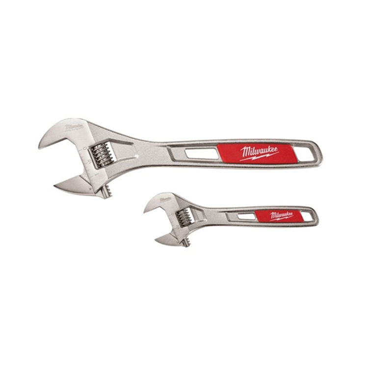 Milwaukee 48-22-7400 2 PC. Adjustable Wrench, Ergonomic Handle, 6" & 10"