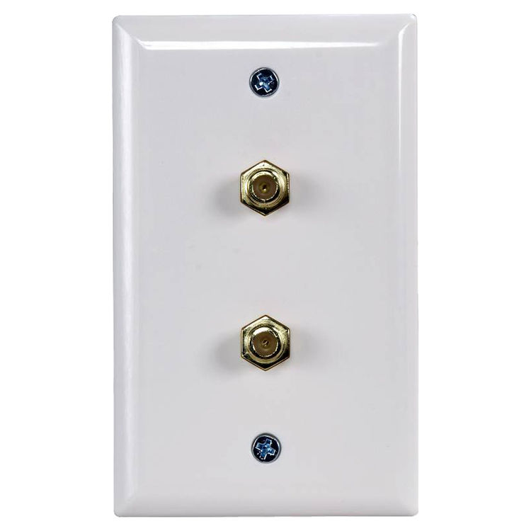 Zenith VW1001WJ2W Dual Type F Wall Jack