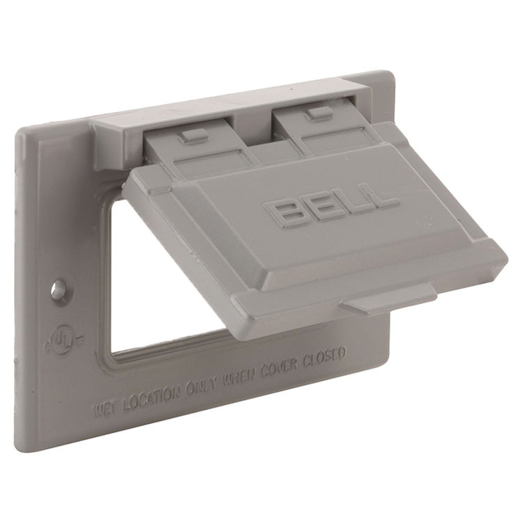 Bell 5101-0 Gray Single-Gang Weatherproof Flip Cover
