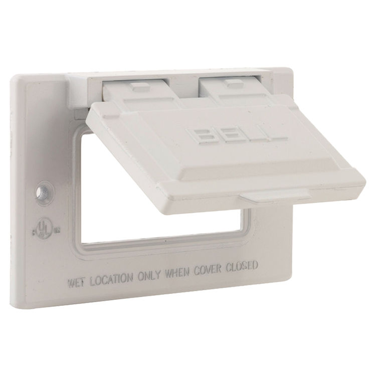 Bell 5101-1 White Single-Gang Weatherproof Flip Cover