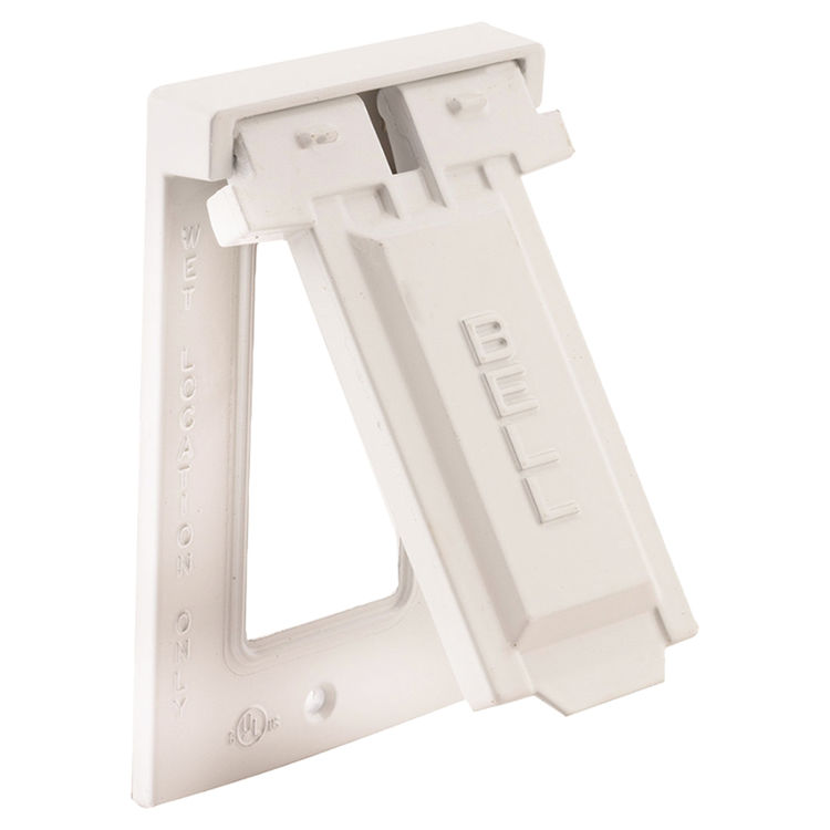 Bell 5103-1 White Single-Gang Weatherproof Flip Cover