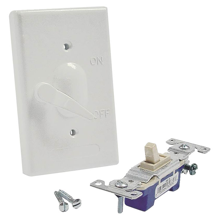 Bell 5121-1 White Weatherproof Switch Cover