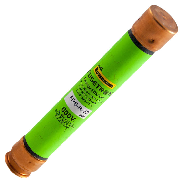 Cooper Bussmann Fusetron FRS-R Energy Efficient Non-Indicating Time Delay Fuse, 600 VAC/300 VDC, 20 A