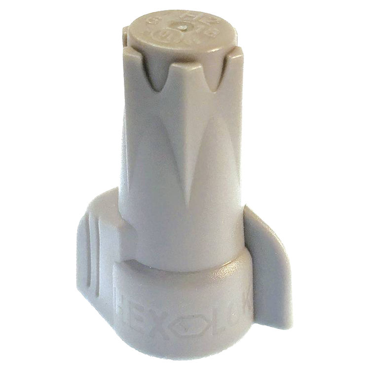 Hex-Lok 25-2H2 Hex Lock Universal Wire Connector, 14 - 6 AWG, 600/1000 V, Thermoplastic, Gray