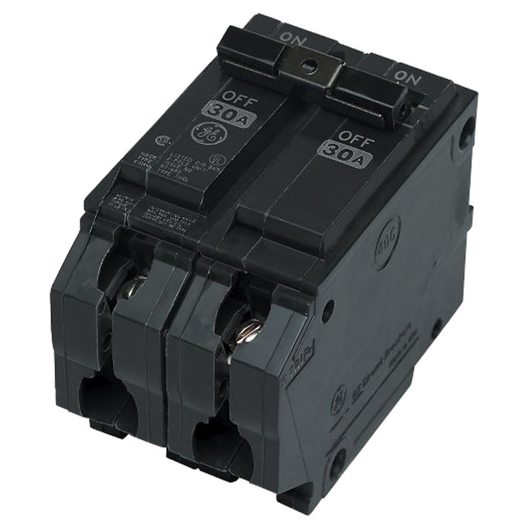 GE THQL2180 Type THQL Q-Line Standard Circuit Breaker, 120/240 VAC, 80 A, 2 P, 10 kA