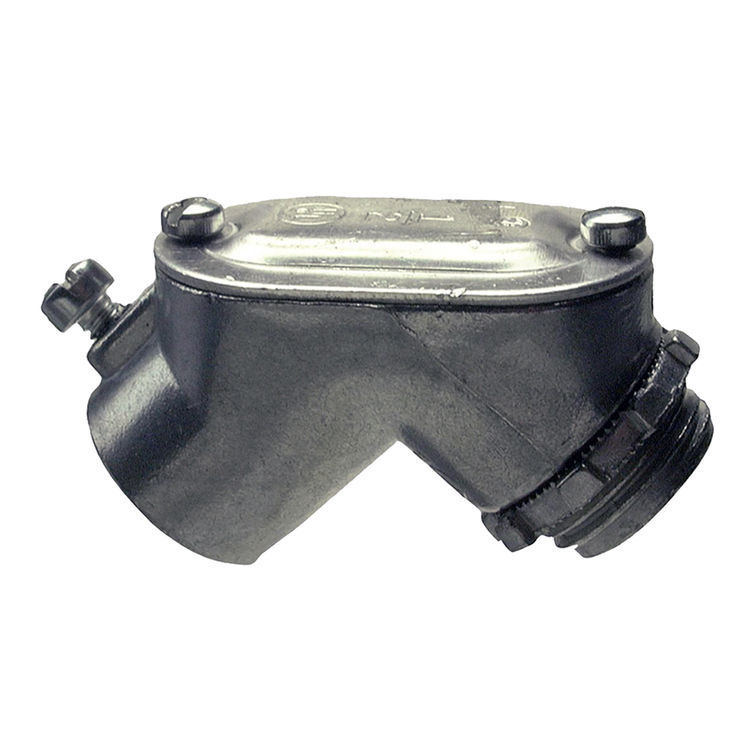 Halex 14305 Pull Conduit Elbow, 90 deg, 1/2 in EMT, Die Cast Zinc