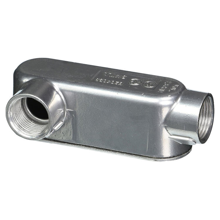 Halex 58307 Rigid Threaded Conduit Body with Cover and Gasket, 3/4 in, LL, Aluminum
