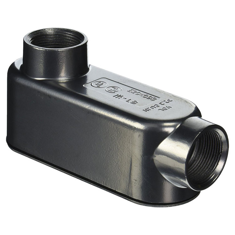 Halex 58612 Rigid Threaded Conduit Body with Cover and Gasket, 1-1/4 in, LB, Aluminum