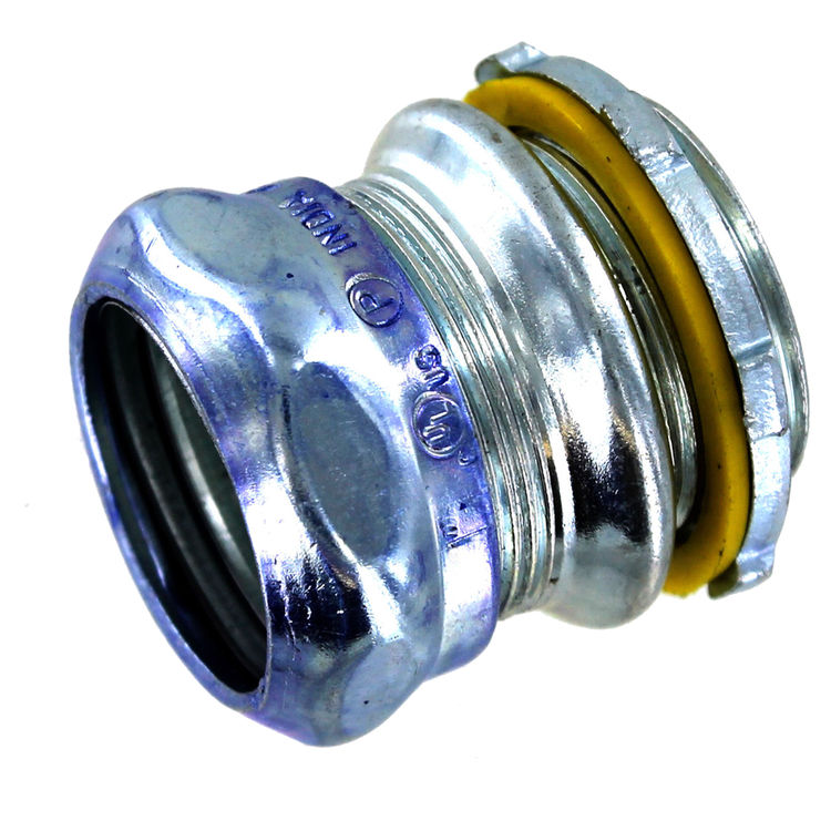 Halex 62515 Concrete Tight Rain Tight Compression Connector, 1-1/2 in EMT, Steel