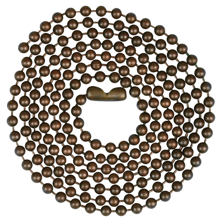 Jandorf 60352 Beaded Chain With NO 6 Connector, 3 ft L, Rustic Bronze