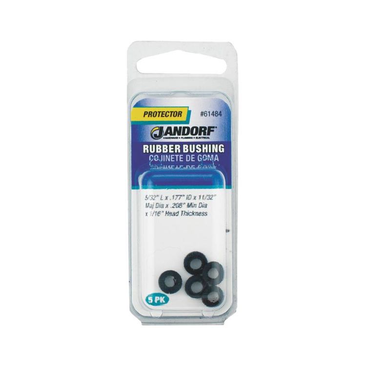 Jandorf 61484 Insulated Conduit Bushing, 0.177 in, Rubber