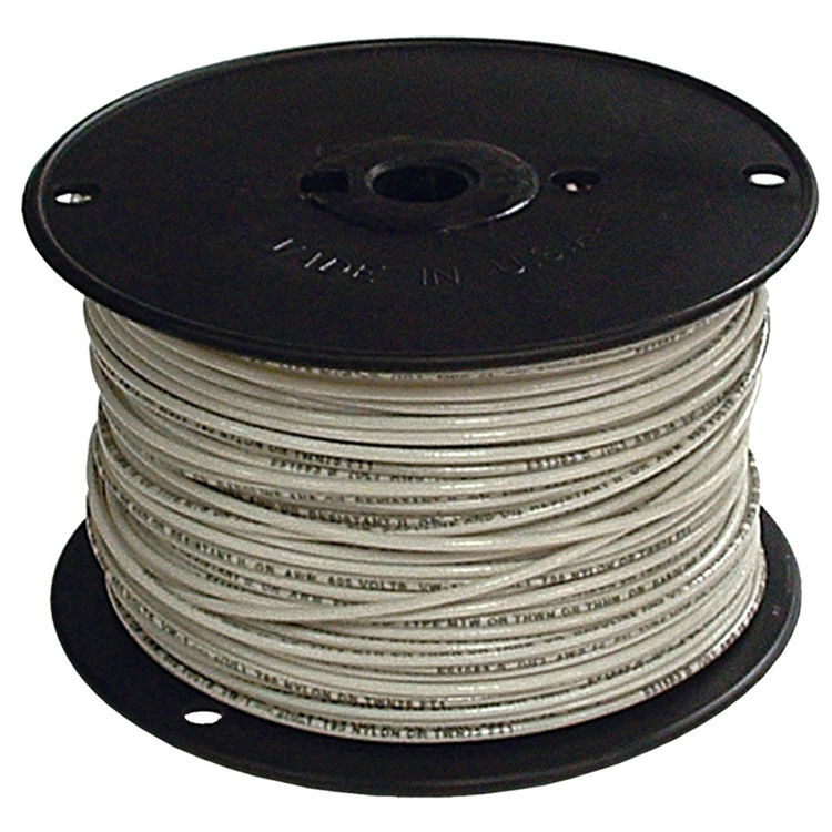 Southwire 12WHT-SOLX500 Solid Single Building Wire, 12 AWG, 500 ft, 15 mil THHN