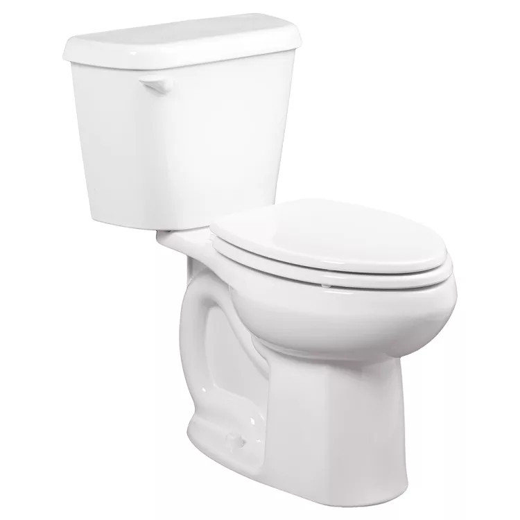  American Standard Colony Two-Piece Round Toilet, 12" Rough-In, PowerWash Rim, Standard Height, 1.28 GPF, Less Seat, White - 221DA.104.020