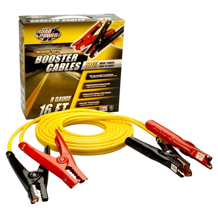 Coleman 08466 Medium Duty Booster Cable, 8 AWG, 16 ft, TPE