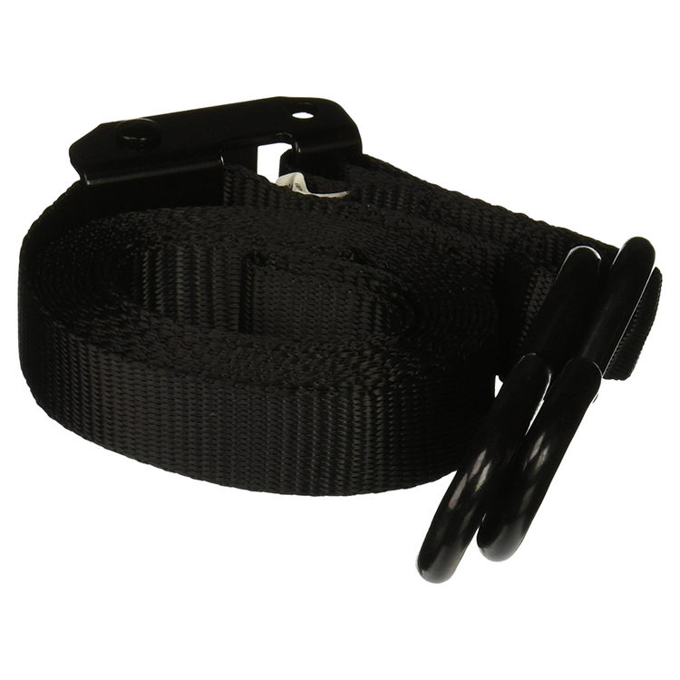 ProSource 10' x 1" Locking Tie-Down with Steel S-Hook End, 400 lb Capacity, 1200 lb Breaking Strength, Polyester Webbing - FH64053