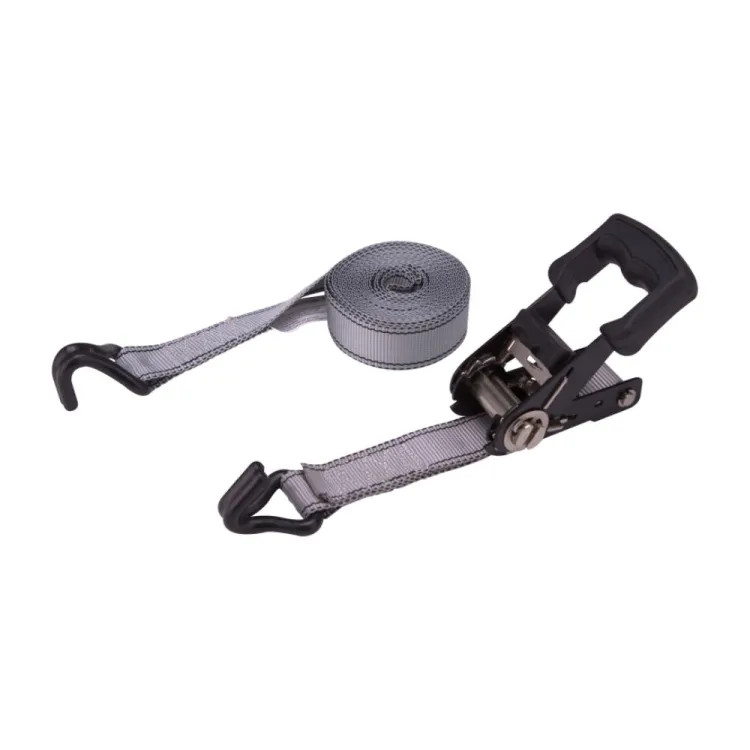 ProSource 2-Pack 16' x 1-1/4" Heavy-Duty Ratchet Tie-Down with J-Hook End, 833 lb Capacity, 2500 lb Breaking Strength, Polyester Webbing - FH64059