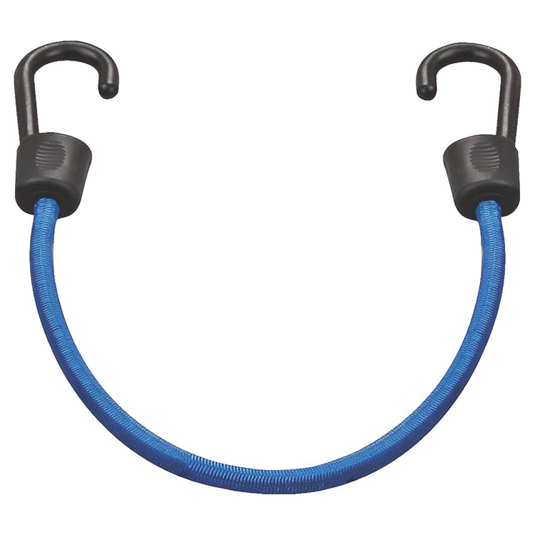 ProSource 18" x 8 mm Heavy-Duty Bungee Cord with 3/4" Plastic-Coating Steel Hook, Polypropylene - FH64081