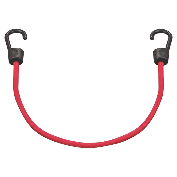 ProSource 24" x 8 mm Heavy-Duty Bungee Cord with 3/4" Plastic-Coating Steel Hook, Polypropylene - FH64082