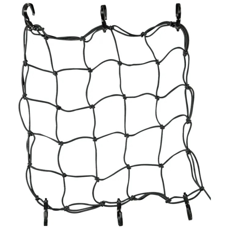 ProSource 30" x 15" Black ATV Cargo Net with 6 Hooks, Rubber - FH92105