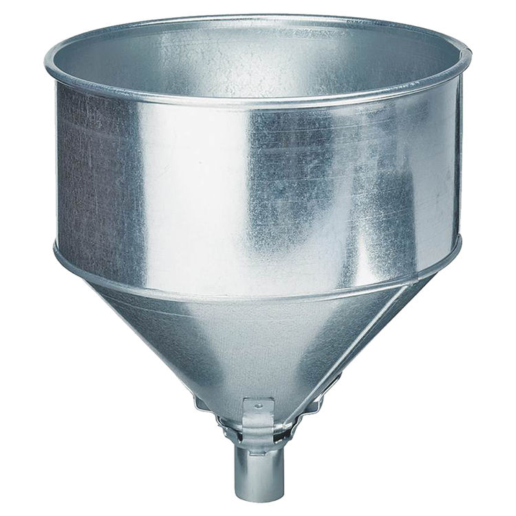 Plews 75-008 Tractor Lock-On Funnel with Screen and Tabs, 10 in Dia x 11-1/2 in H, 8 qt, Steel