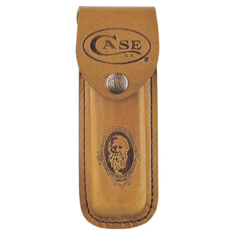 Case 09027 Leather Sheath, For Use With All Medium and Large Size Case Folding Knives, Leather, Copper Snap Top