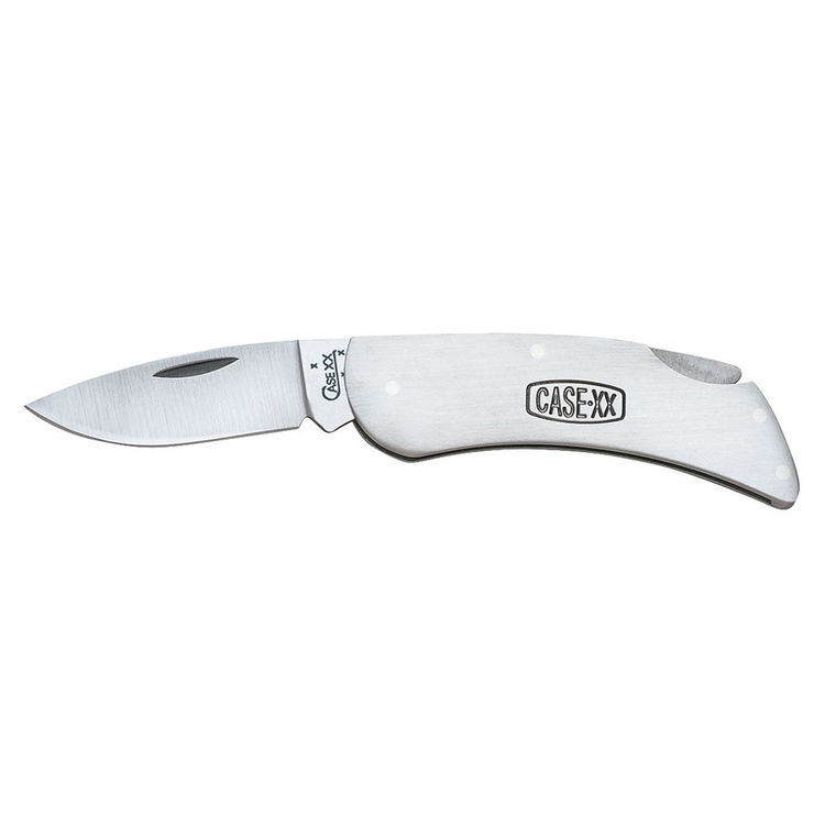 Case 158 Executive Lockback Knife, 3-1/4 in Closed L, Brushed, 2138 Stainless Steel