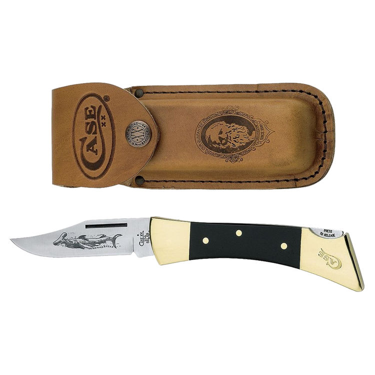 Case 177 Lockback Pocket Knife, 5 in Closed L, Black, Tru-Sharp Surgical Steel