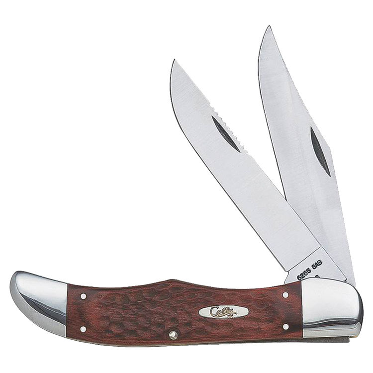 Case 189 Folding Hunter Knife, 5 in Closed L, Brown, Tru-Sharp Surgical Steel