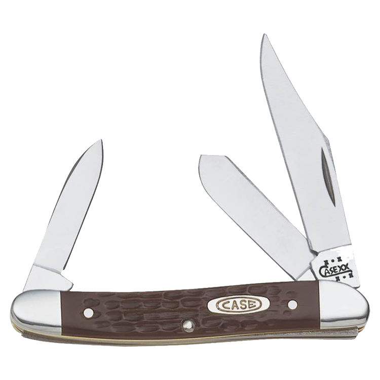 Case 217 Medium Stockman Folding Pocket Knife, 5-3/4 in Opened, 3-1/4 in Closed L, Brown