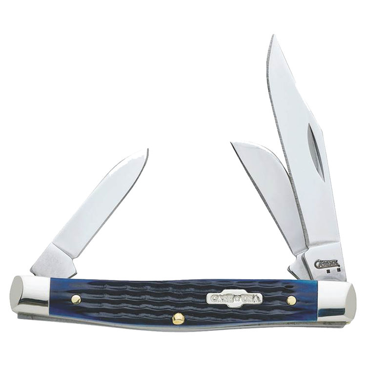 Case 2806 Medium Stockman Folding Pocket Knife, 3-1/4 in Closed L, Blue, Tru-Sharp Surgical Steel