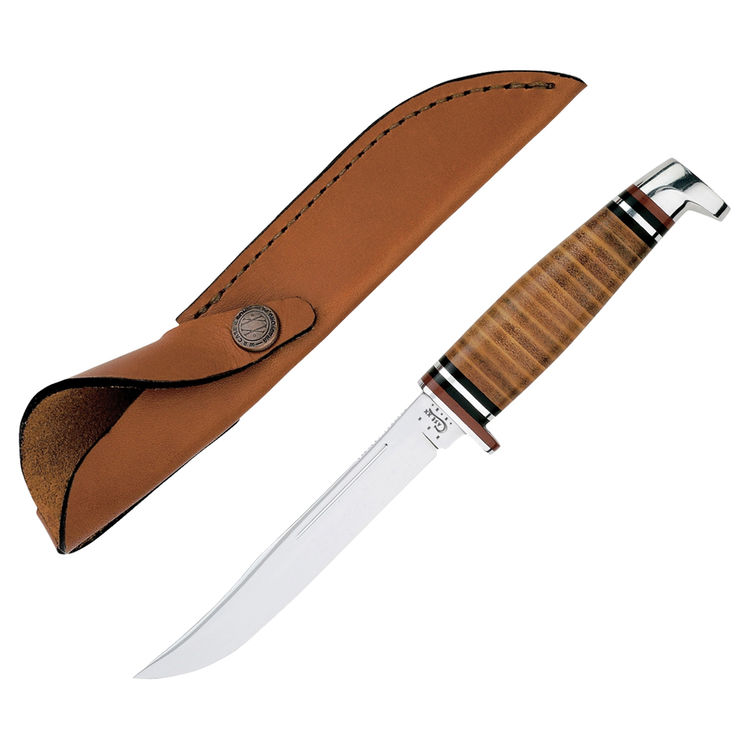 Case 381 Fixed Blade Knife With Genuine Leather Sheath, 5 in Blade, 9-1/2 in L, Polished