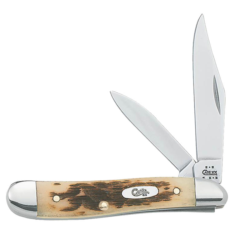 Case 45 Peanut Folding Pocket Knife, 2-7/8 in Closed L, Amber, 6220 Stainless Steel
