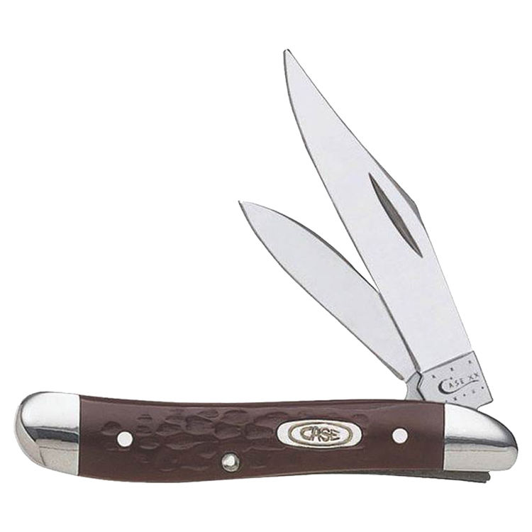 Case 46 Folding Pocket Knife, 2 in L Clip, 1-1/2 in L Pen, Brown