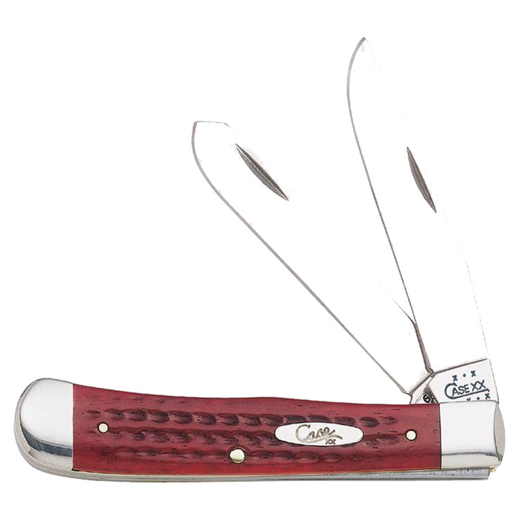 Case 783 Trapper Folding Pocket Knife, 4-1/8 in Closed L, Worn Old Red?, 6254 Stainless Steel