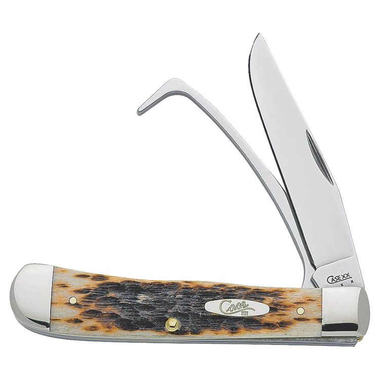 Case Equestrian'S Folding Pocket Knife 4-1/8 in Closed L, Amber, 6254HP Stainless Steel