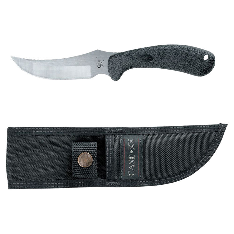 Case Ridgeback Hunting Knife, 3-1/2 in Blade, 8-1/2 in L, Black Ergonomic