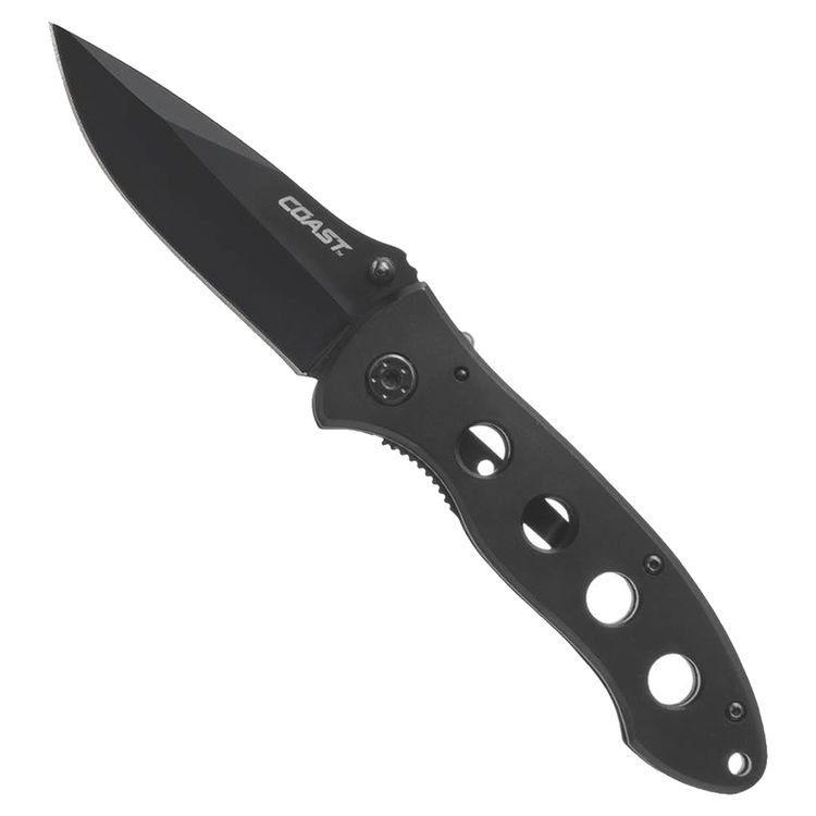 Coast C19CP Liner Lock Folding Knife, 3.35 in Blade, 8 in L, 7Cr17 Stainless Steel