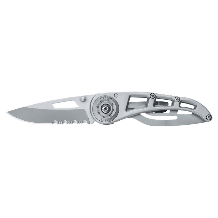 Gerber Ripstop I Folding Knife, 2.3 in Blade, 5-3/4 in L, Stainless Steel