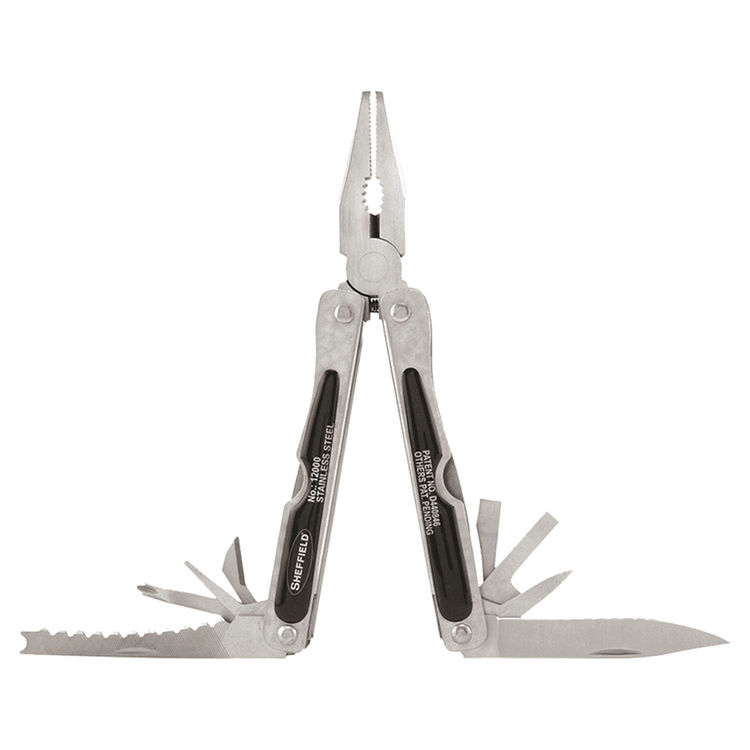 Sheffield 12000 Durable Multi Tool, 15 Tool, Stainless Steel