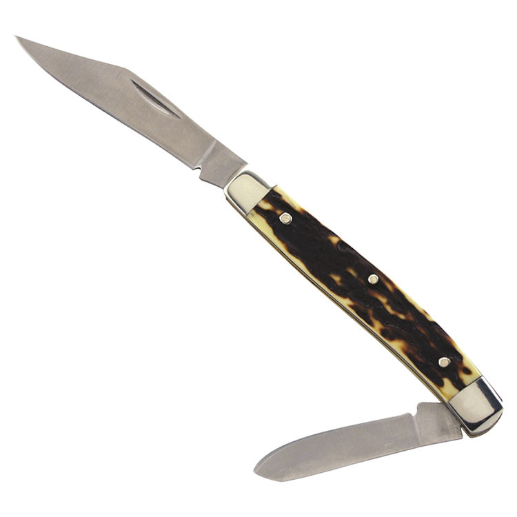 Sheffield 12862 Pitkin Folding Pocket Knife, 2-1/2 in X 9.4 in L, Polished Brass, Stainless Steel
