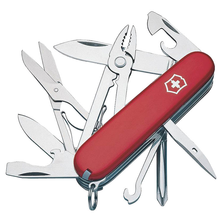 Deluxe Tinker 53481 Pocket Knife, 17-In-1 Function, Stainless Steel, VX Red