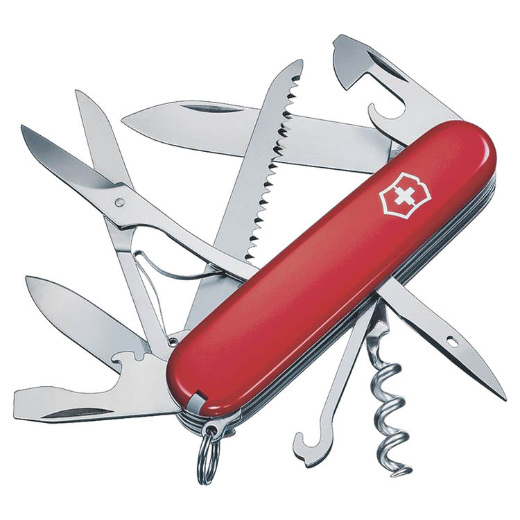Huntsman 56201 Pocket Knife, 15-In-1 Function, Stainless Steel, Red