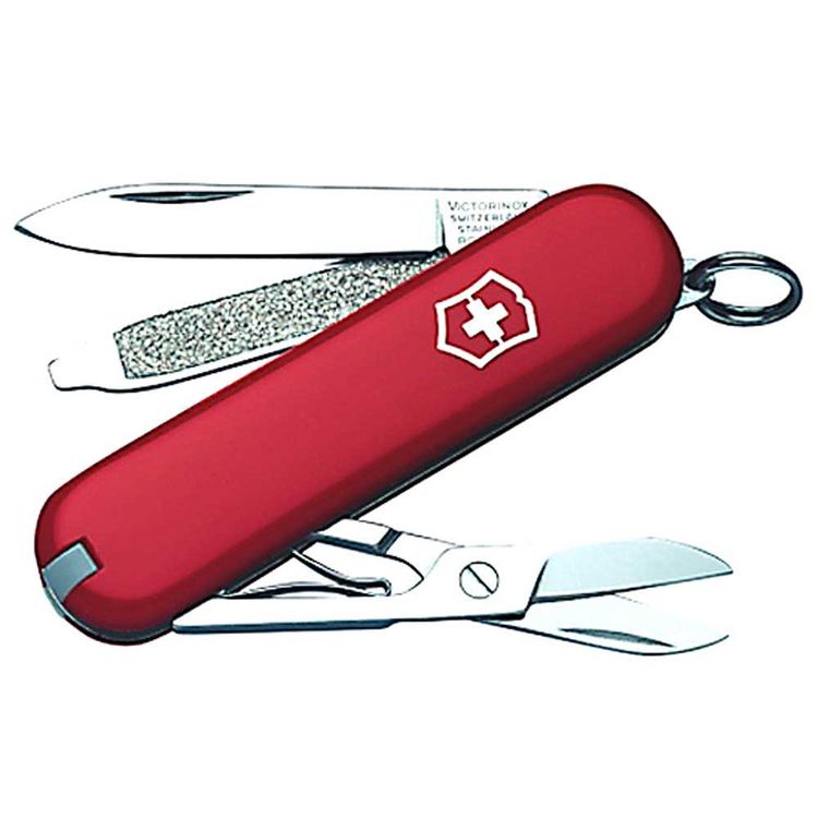 Swiss Army Classic Multi-Tool Knife 2-1/4 in Closed L, Red?, Stainless Steel