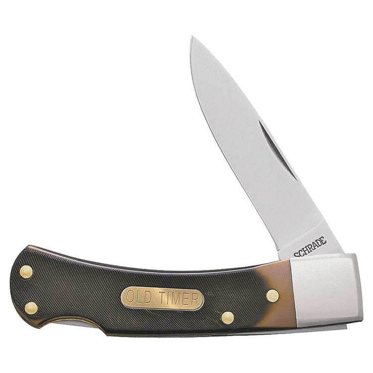 Old Timer Bearhead Lockback Folding Pocket Knife, 2.2 in Blade, 5.1 in L
