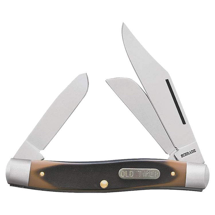 Old Timer Senior Folding Pocket Knife, 3 in Blade, 6.9 in L, 7Cr17 High Carbon Stainless Steel